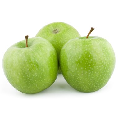 Wet green apples clipart