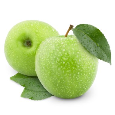 ıslak yeşil elma