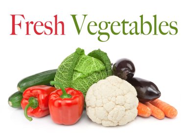 Composition fresh organic vegetables clipart