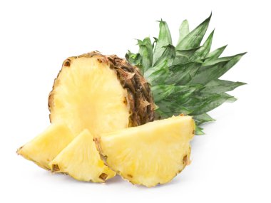 gür yeşil yaprakları ile olgun ananas