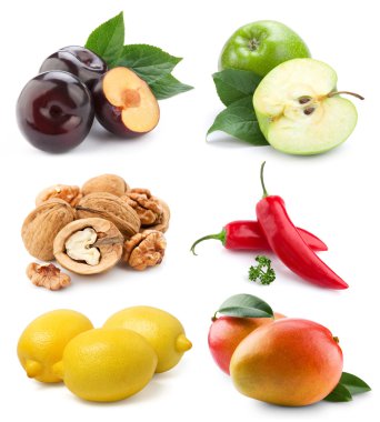 Set of fruits and vegetables clipart