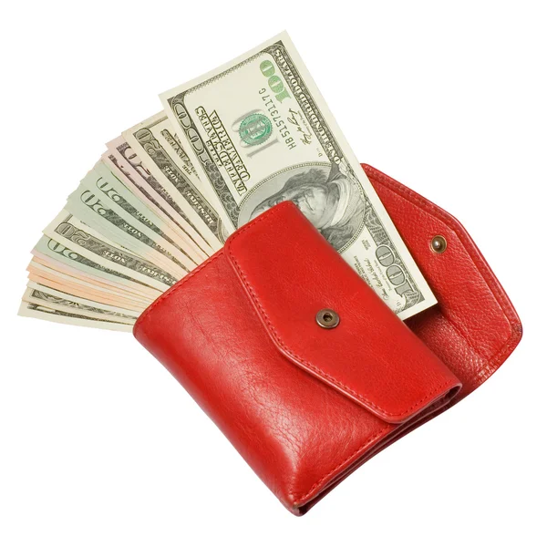 Purse with money — Stock Photo, Image