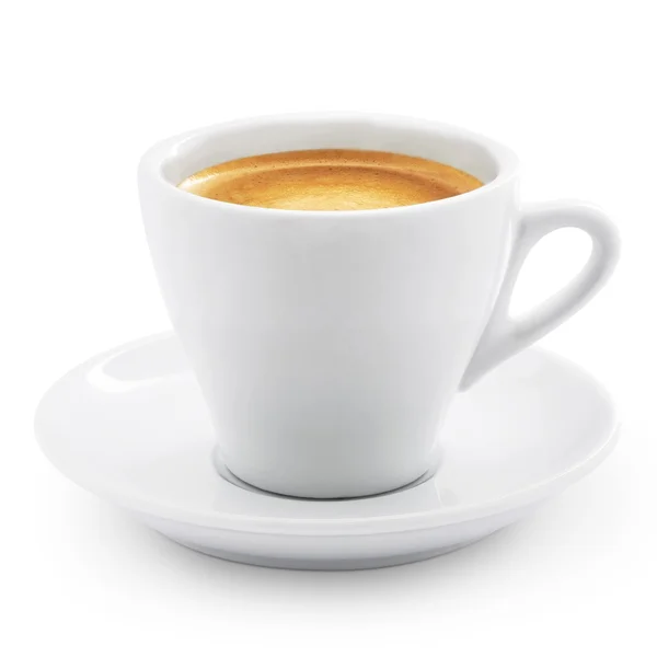 Caffe espresso isolato su bianco — Foto Stock
