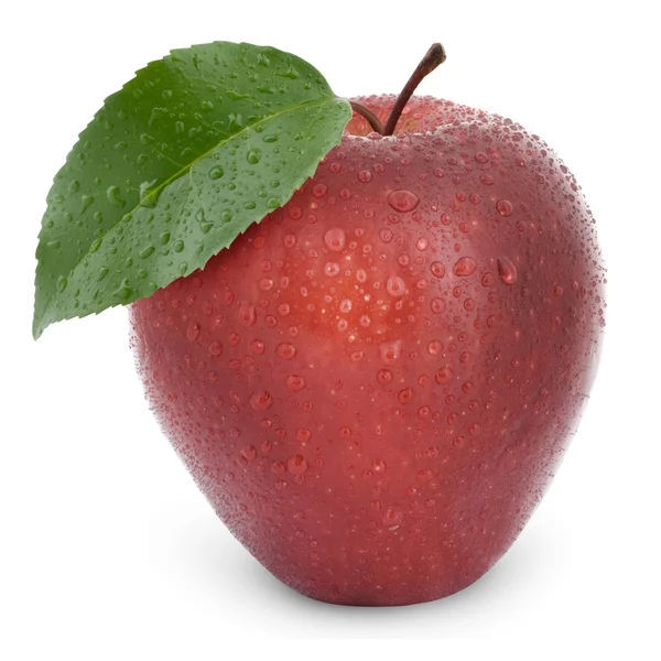 Feuchter roter Apfel — Stockfoto
