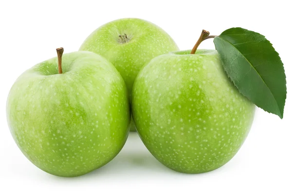 Natte groene appels — Stockfoto