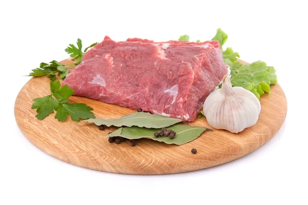 Syrové maso a zelenina — Stock fotografie