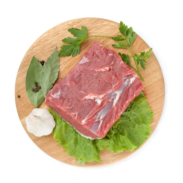 Carni e ortaggi crudi — Foto Stock