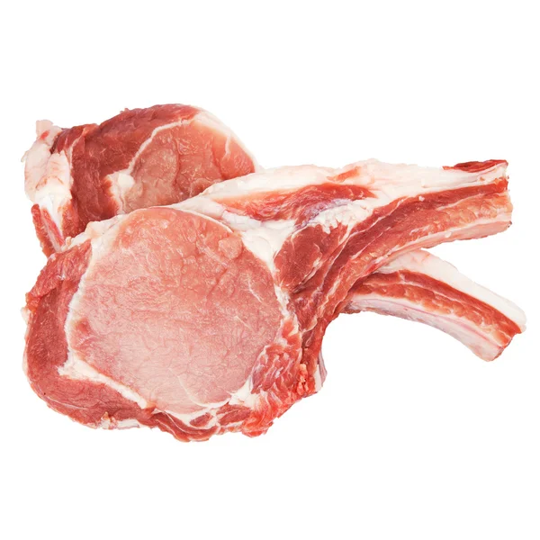 Costoletta di maiale cruda di carne — Foto Stock