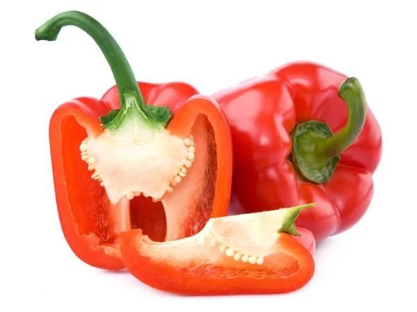 Red Pepper with a slice cut — Stock Photo, Image