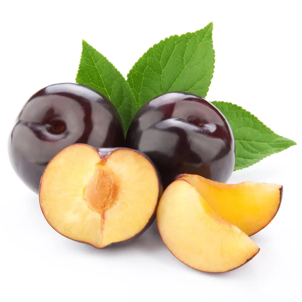 Plums isolated — Stock Photo, Image