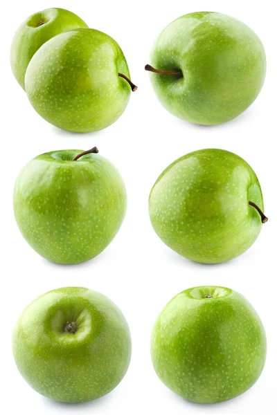 Zielone jabłka zbiory — Zdjęcie stockowe