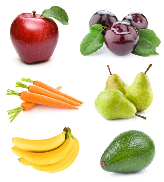 फल और सब्जियों का सेट — स्टॉक फ़ोटो, इमेज