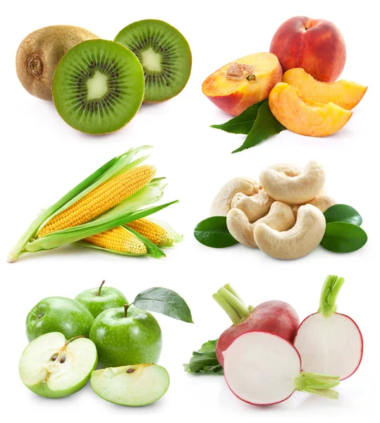 फल और सब्जियों का सेट — स्टॉक फ़ोटो, इमेज