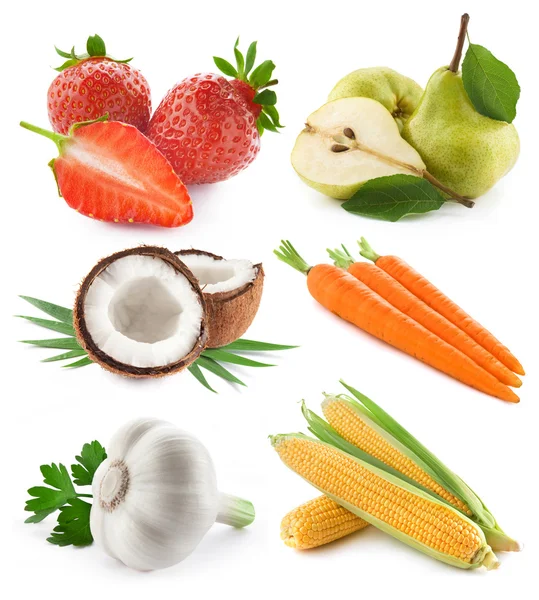 Set of fruits and vegetables — Stock Photo, Image