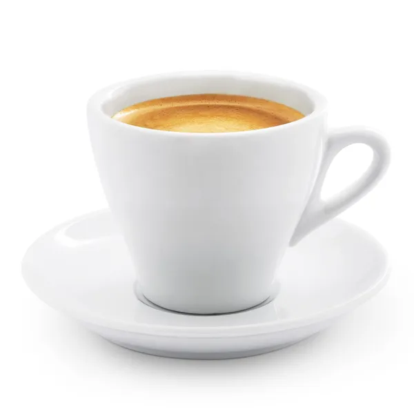Кава еспресо ізольовано на білому Ліцензійні Стокові Зображення