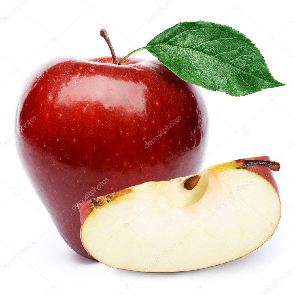 Red apple fruit