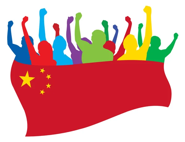 Cina fan vettoriale illustrazione — Vettoriale Stock
