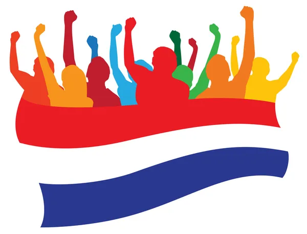 Holanda fans vector ilustración — Vector de stock
