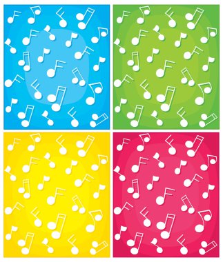 Set of note backgrounds vector clipart