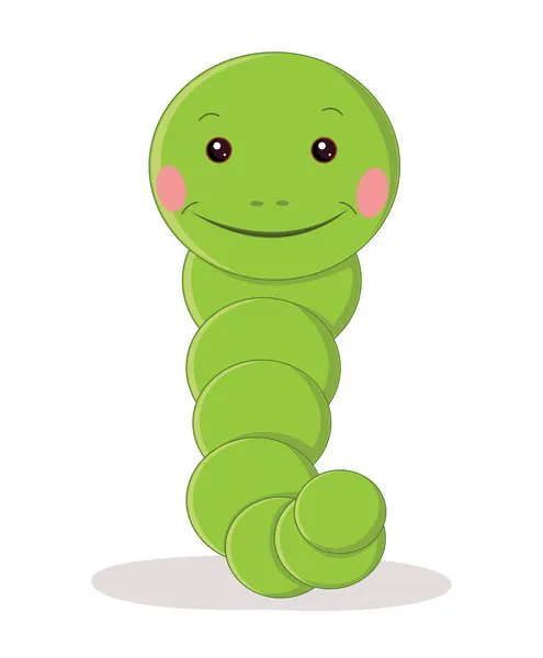 Cute worm vector illustration — Stock Vector