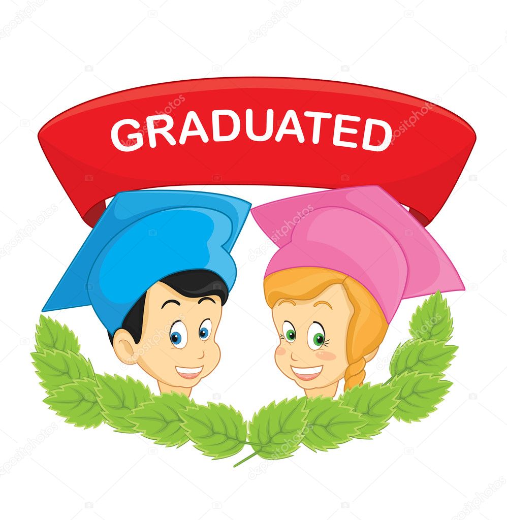 Graduated students vector illustration