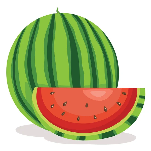 Wassermelonen-Vektorillustration — Stockvektor