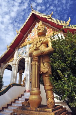 Buddhist temple in Laos clipart