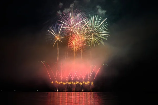Brightly colorful fireworks Royalty Free Stock Photos