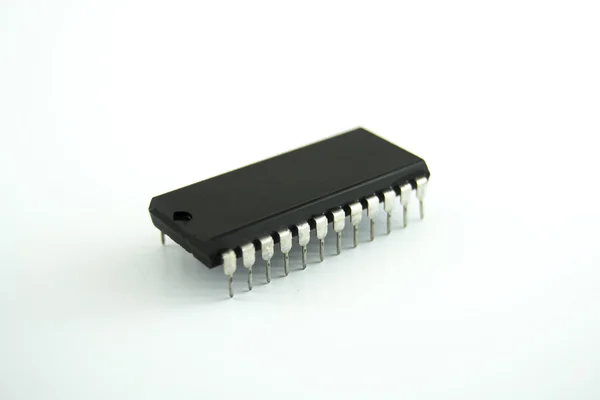 Microchip isolato su bianco — Foto Stock