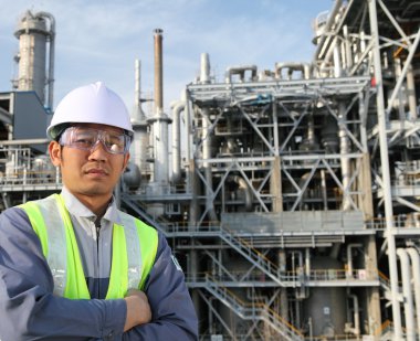 Engineer of oil refinery clipart
