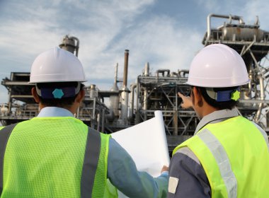 Two engineer of oil refinery clipart