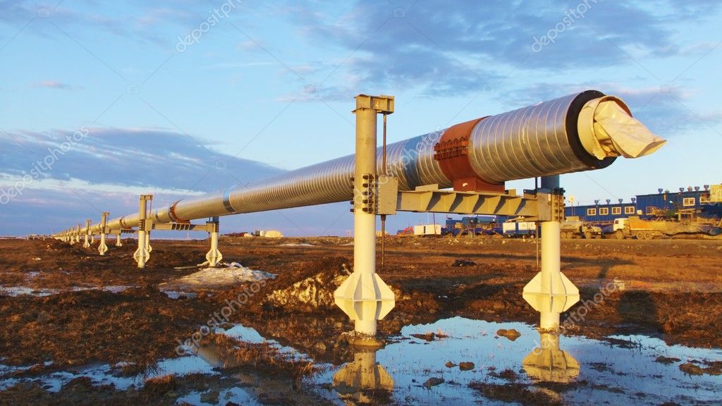 The gas pipeline Yamal Peninsula Stock Photo by ©Axiged 11301864