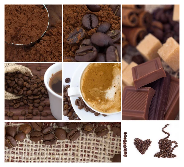 Káva koláž — Stock fotografie
