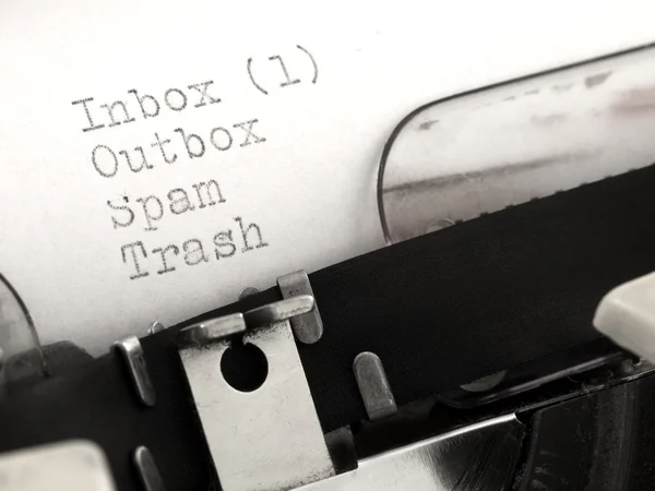 Tens correio, na máquina de escrever. — Fotografia de Stock