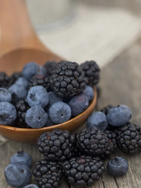 stock image Blueberries and blackberries