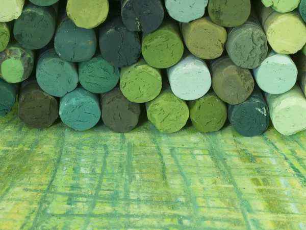 Gröna torkade pasteller — Stockfoto
