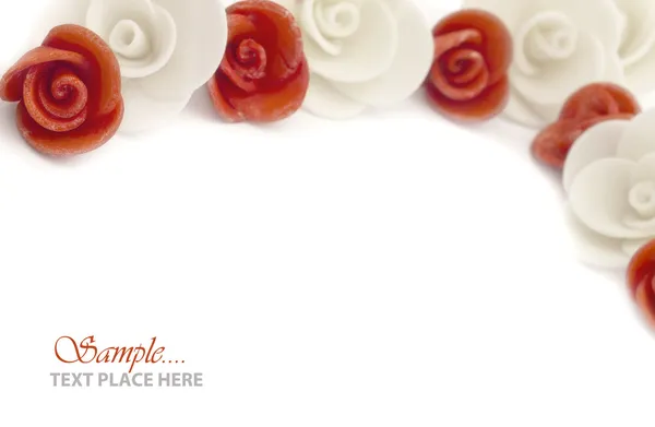 Weiße und orange Rosen Hintergrund — Stockfoto