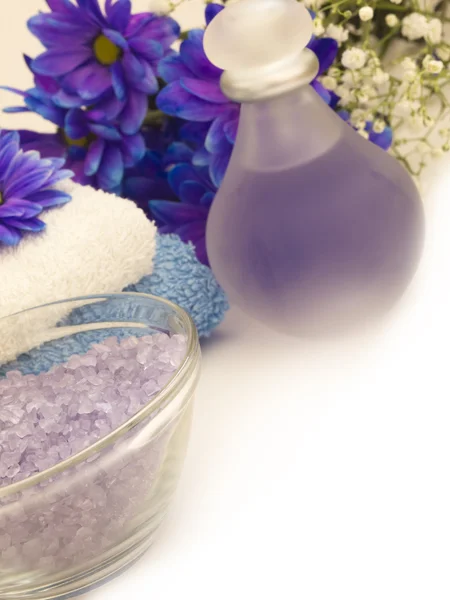 Purple spa setting with place for your text — Stock Photo, Image