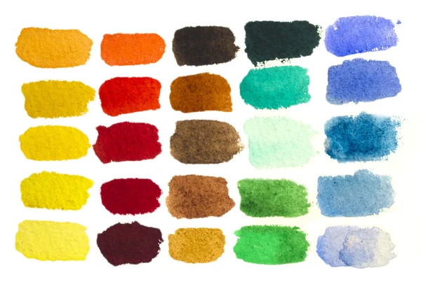 Watercolor hand painted brush strokes, rainbow — Stock Photo, Image