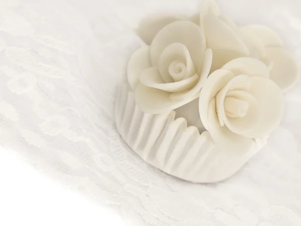 White cupcake — Stock Photo, Image