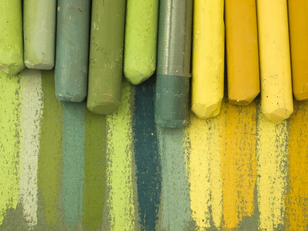 Crayons verdes — Fotografia de Stock