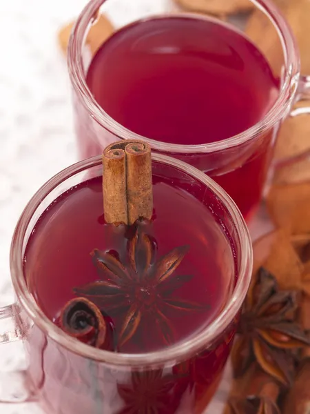 Anason ve tarçın ile kırmızı çay — Stok fotoğraf