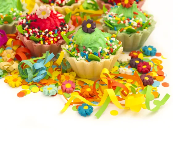 Cupcakes in the holiday arrangement — Stock Photo, Image
