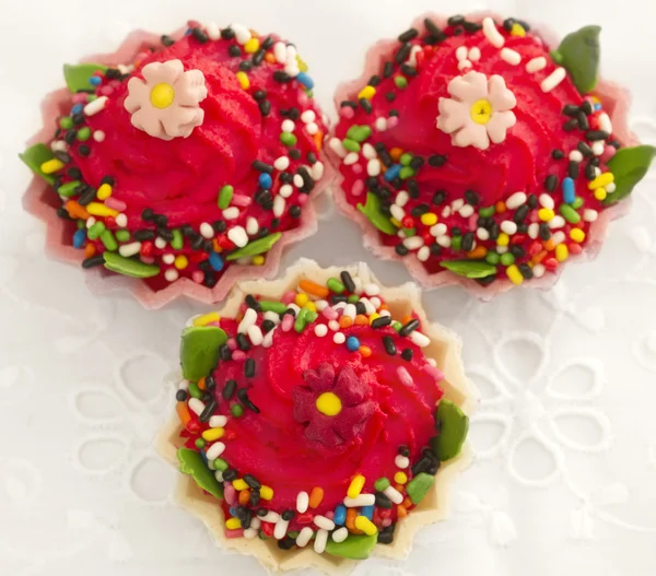 Rode cupcakes — Stockfoto