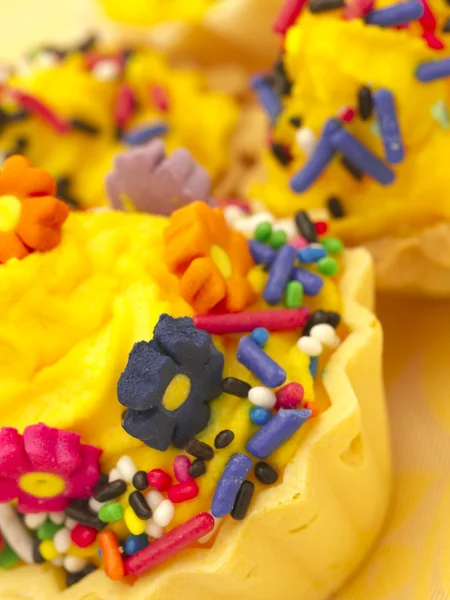 Gele cupcakes — Stockfoto