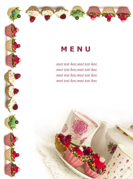 Sweet menu for the restarurants — Stock Photo, Image