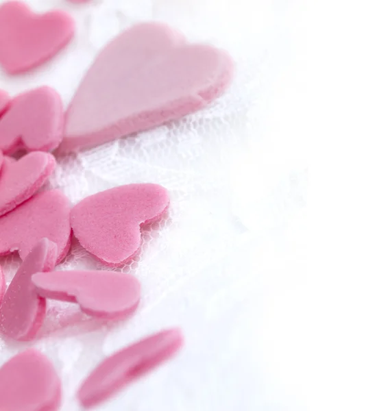 Pink hearts background — Stock Photo, Image
