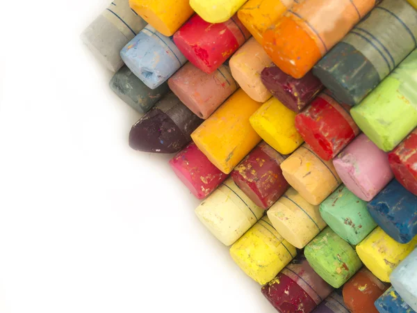 Rainbow made of dried pastels — Stock Photo, Image