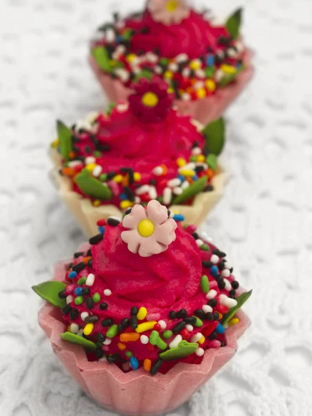 Piros cupcakes — Stock Fotó