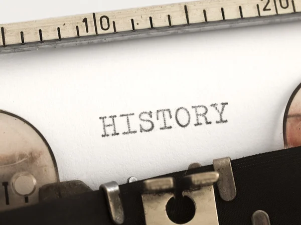 Historie na psací stroj — Stock fotografie